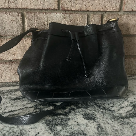 Handbags - Black real leather cross body bag